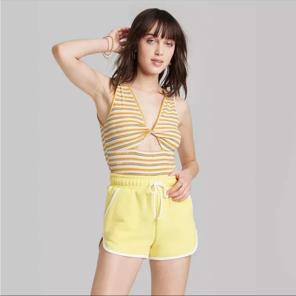 NWT Wild Fable Striped Twist Bodysuit